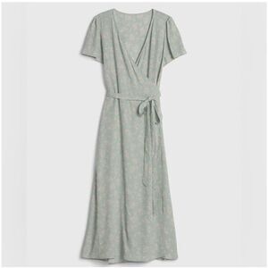 GAP midi floral wrap dress